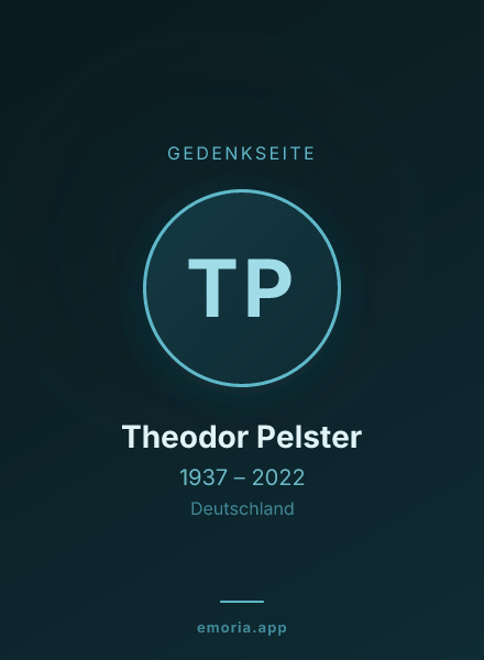 Gedenkportrait von Theodor Pelster