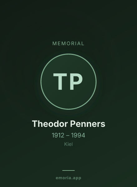 Memorial portrait of Theodor Penners