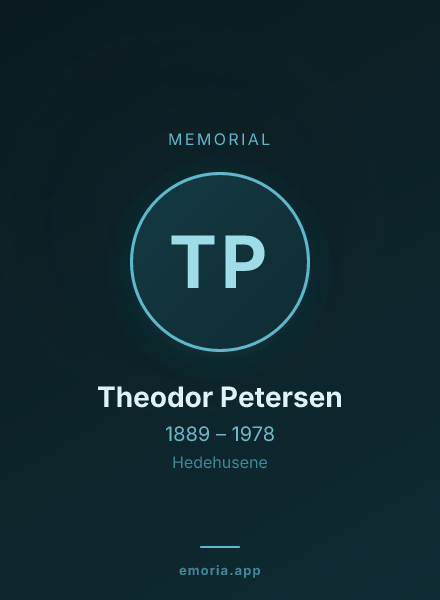 Memorial portrait of Theodor Petersen