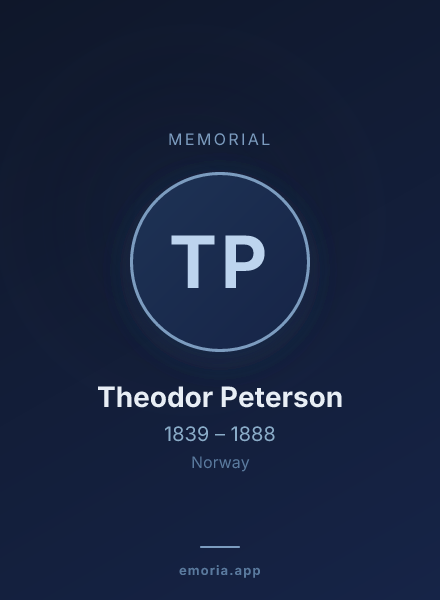 Memorial portrait of Theodor Peterson