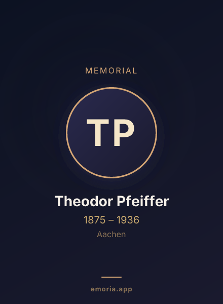 Memorial portrait of Theodor Pfeiffer