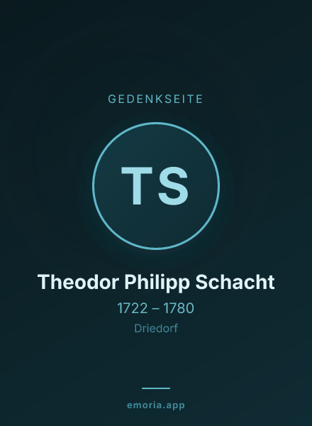 Gedenkportrait von Theodor Philipp Schacht