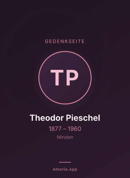 Gedenkportrait von Theodor Pieschel