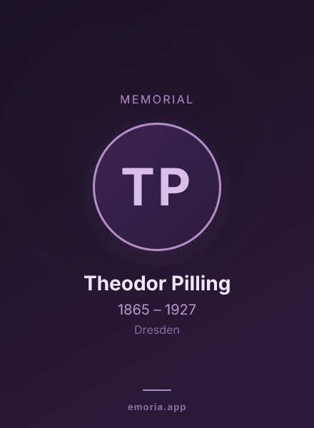 Memorial portrait of Theodor Pilling