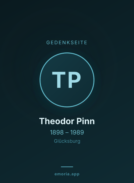 Gedenkportrait von Theodor Pinn