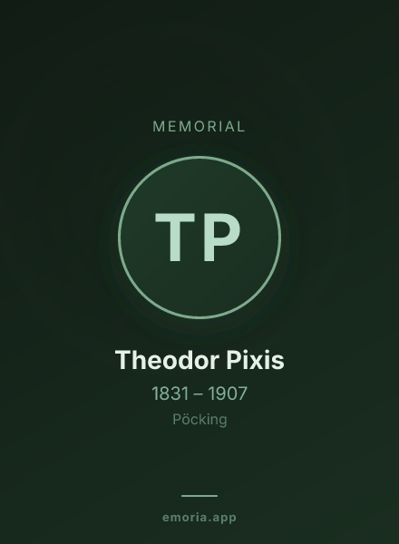 Memorial portrait of Theodor Pixis