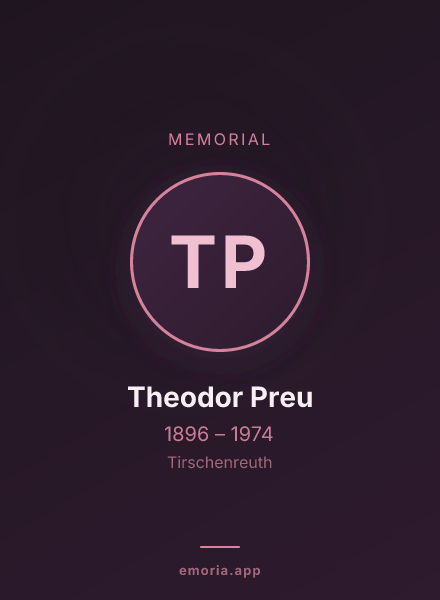 Memorial portrait of Theodor Preu