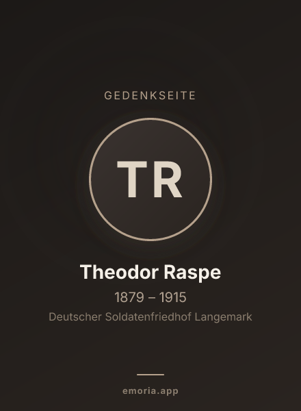 Gedenkportrait von Theodor Raspe