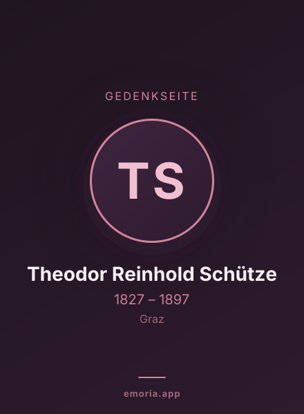 Gedenkportrait von Theodor Reinhold Schütze