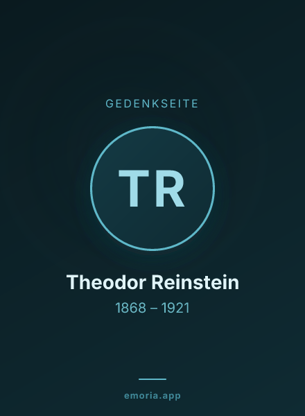 Gedenkportrait von Theodor Reinstein