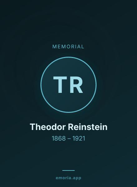 Memorial portrait of Theodor Reinstein