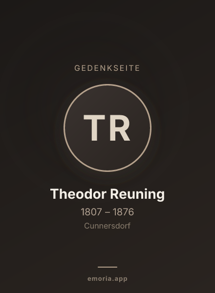 Gedenkportrait von Theodor Reuning