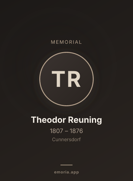 Memorial portrait of Theodor Reuning