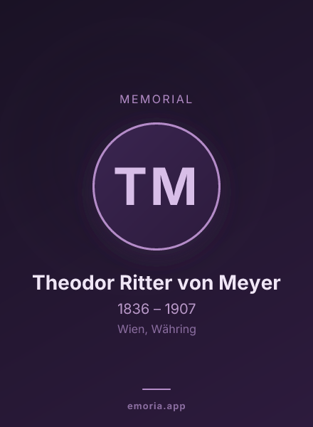 Memorial portrait of Theodor Ritter von Meyer