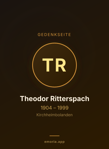 Gedenkportrait von Theodor Ritterspach