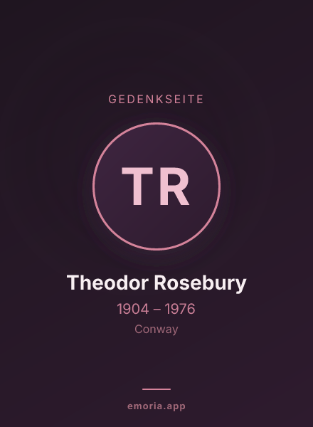 Gedenkportrait von Theodor Rosebury