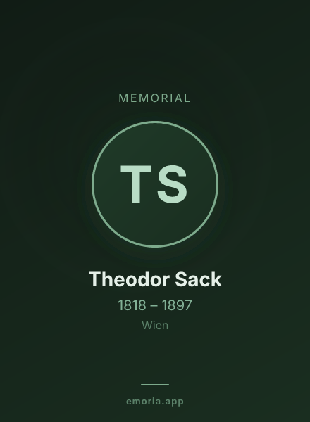 Memorial portrait of Theodor Sack