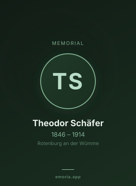 Memorial portrait of Theodor Schäfer