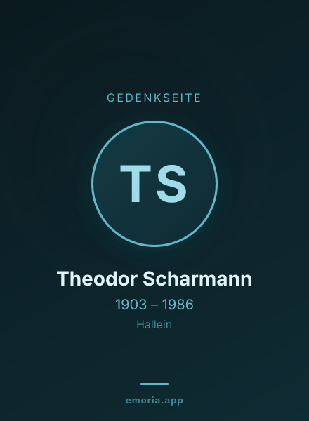 Gedenkportrait von Theodor Scharmann