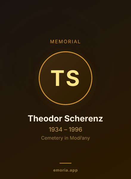 Memorial portrait of Theodor Scherenz