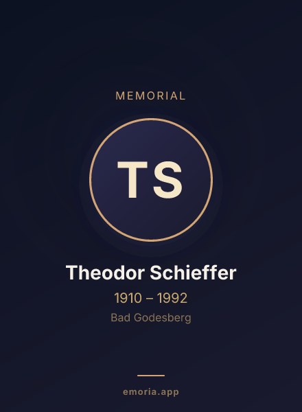 Memorial portrait of Theodor Schieffer