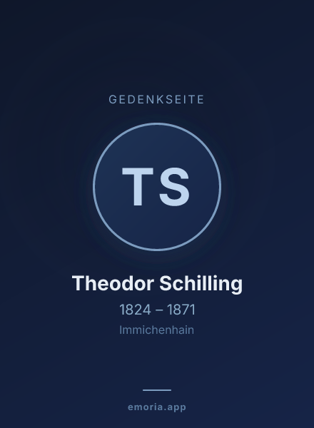 Gedenkportrait von Theodor Schilling