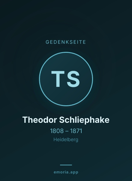 Gedenkportrait von Theodor Schliephake