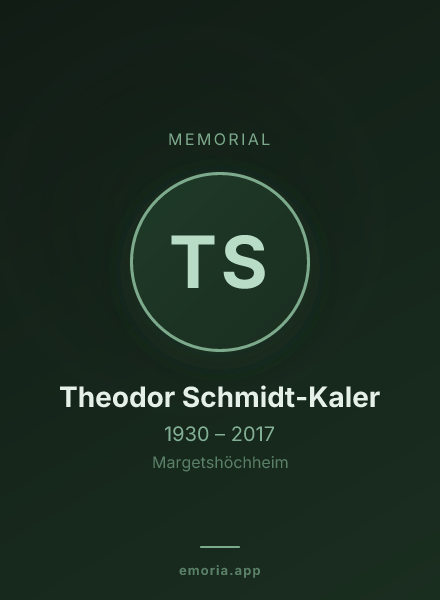 Memorial portrait of Theodor Schmidt-Kaler