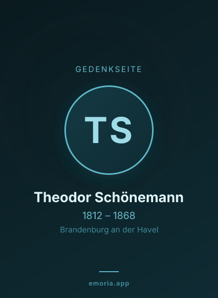 Gedenkportrait von Theodor Schönemann