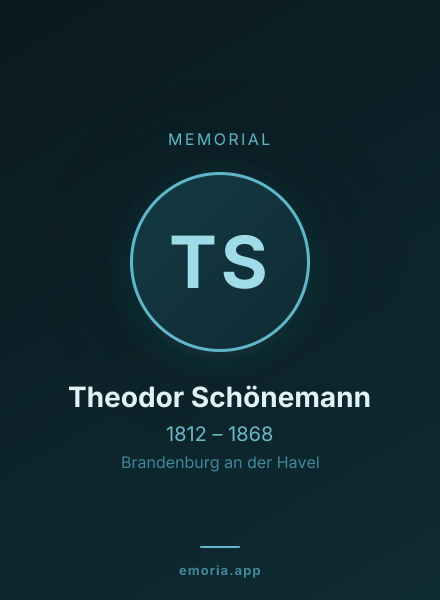 Memorial portrait of Theodor Schönemann