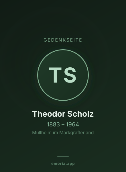 Gedenkportrait von Theodor Scholz