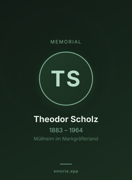 Memorial portrait of Theodor Scholz