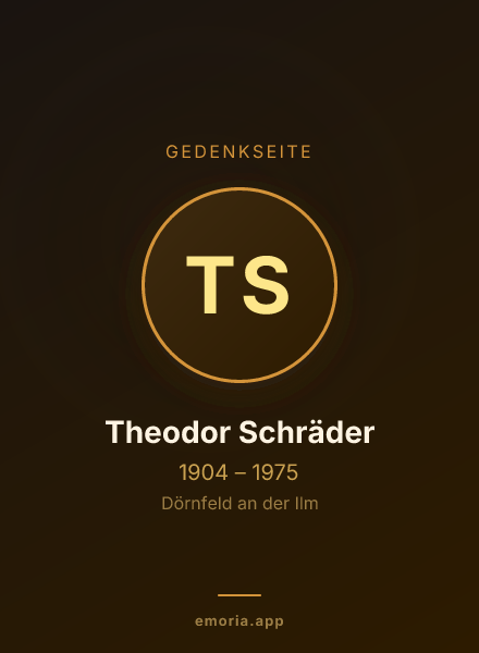 Gedenkportrait von Theodor Schräder