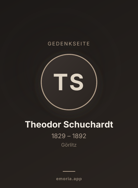 Gedenkportrait von Theodor Schuchardt