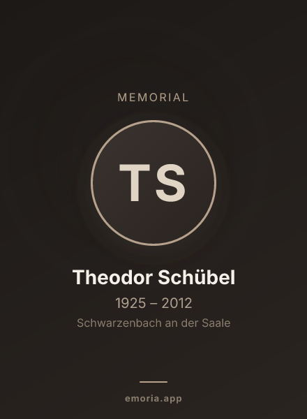 Memorial portrait of Theodor Schübel