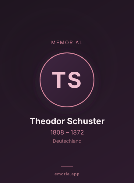 Memorial portrait of Theodor Schuster