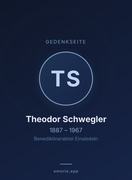Gedenkportrait von Theodor Schwegler