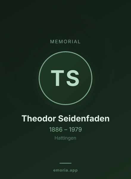 Memorial portrait of Theodor Seidenfaden
