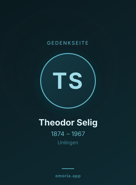 Gedenkportrait von Theodor Selig