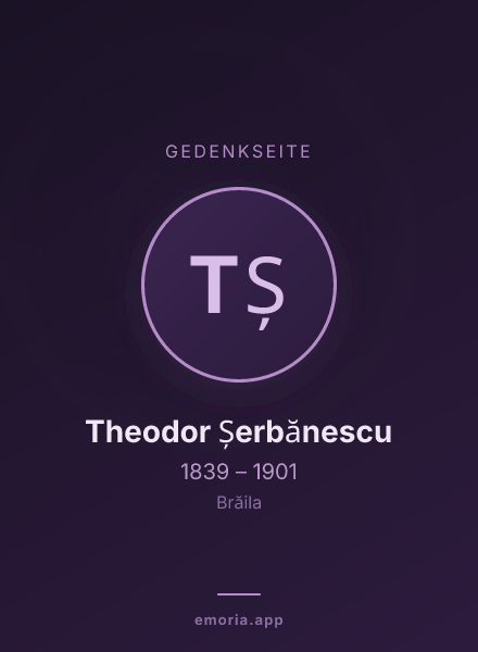 Gedenkportrait von Theodor Șerbănescu