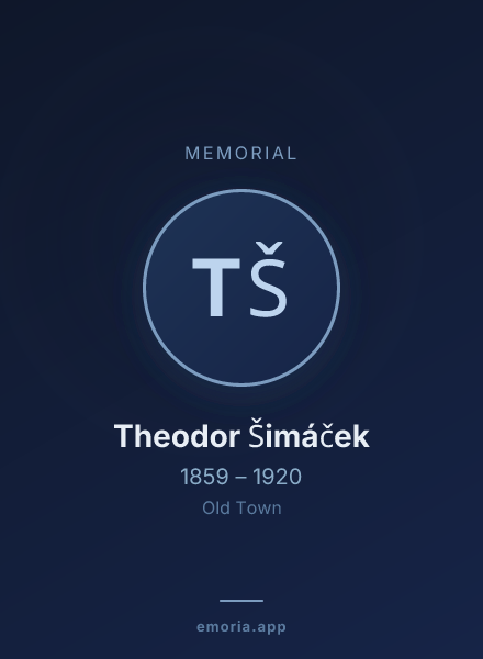 Memorial portrait of Theodor Šimáček