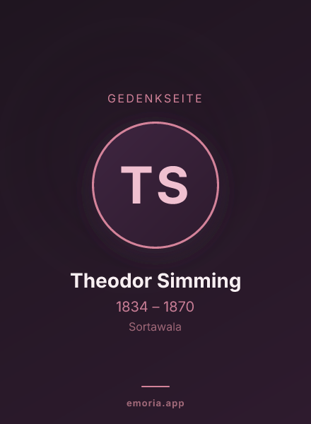 Gedenkportrait von Theodor Simming