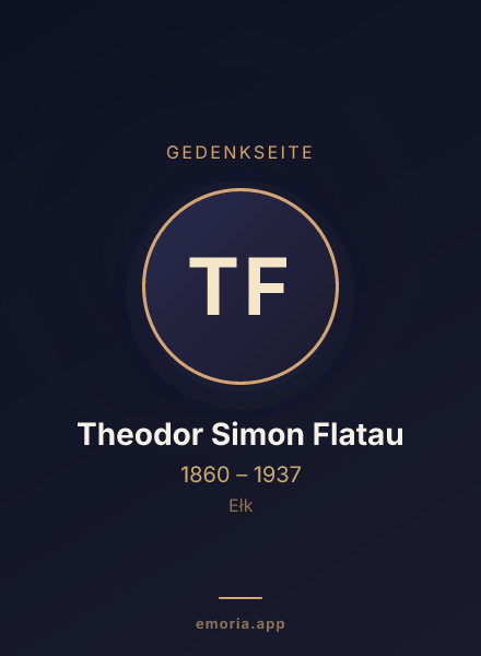 Gedenkportrait von Theodor Simon Flatau