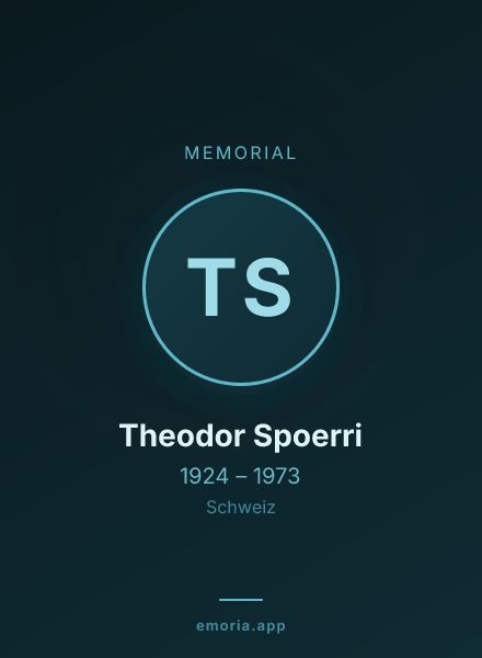 Memorial portrait of Theodor Spoerri