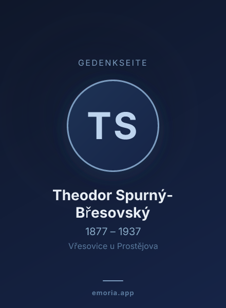 Gedenkportrait von Theodor Spurný-Břesovský