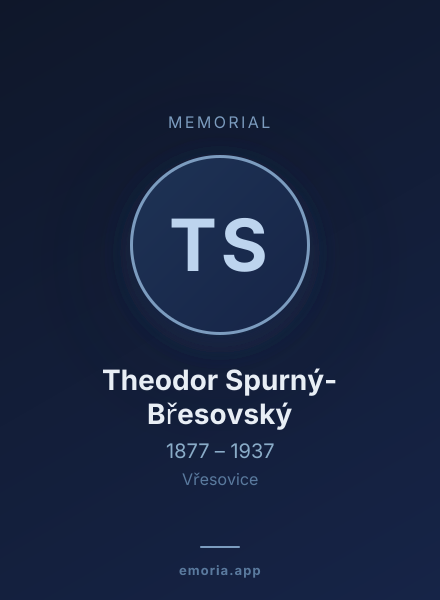 Memorial portrait of Theodor Spurný-Břesovský