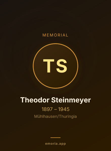 Memorial portrait of Theodor Steinmeyer