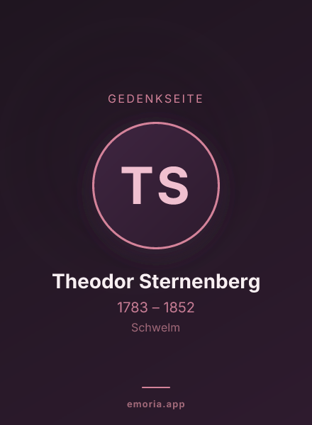 Gedenkportrait von Theodor Sternenberg