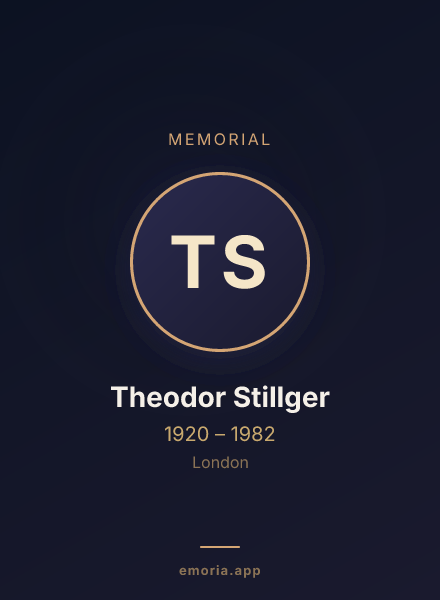 Memorial portrait of Theodor Stillger
