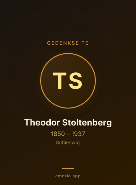 Gedenkportrait von Theodor Stoltenberg